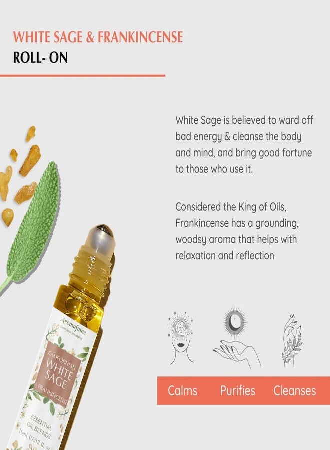 Aromafume White Sage & Frankincense Essential Oil Roll-On Blend by Aromafume | 10ml/0.33 fl oz | Aromatherapy Oil for Cleansing Negative Energy & Protection | Ethically sourced | Sage Oil for Smokeless Smudging - Image 3